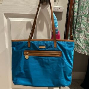 Micheal Kors Blue Nylon Tote